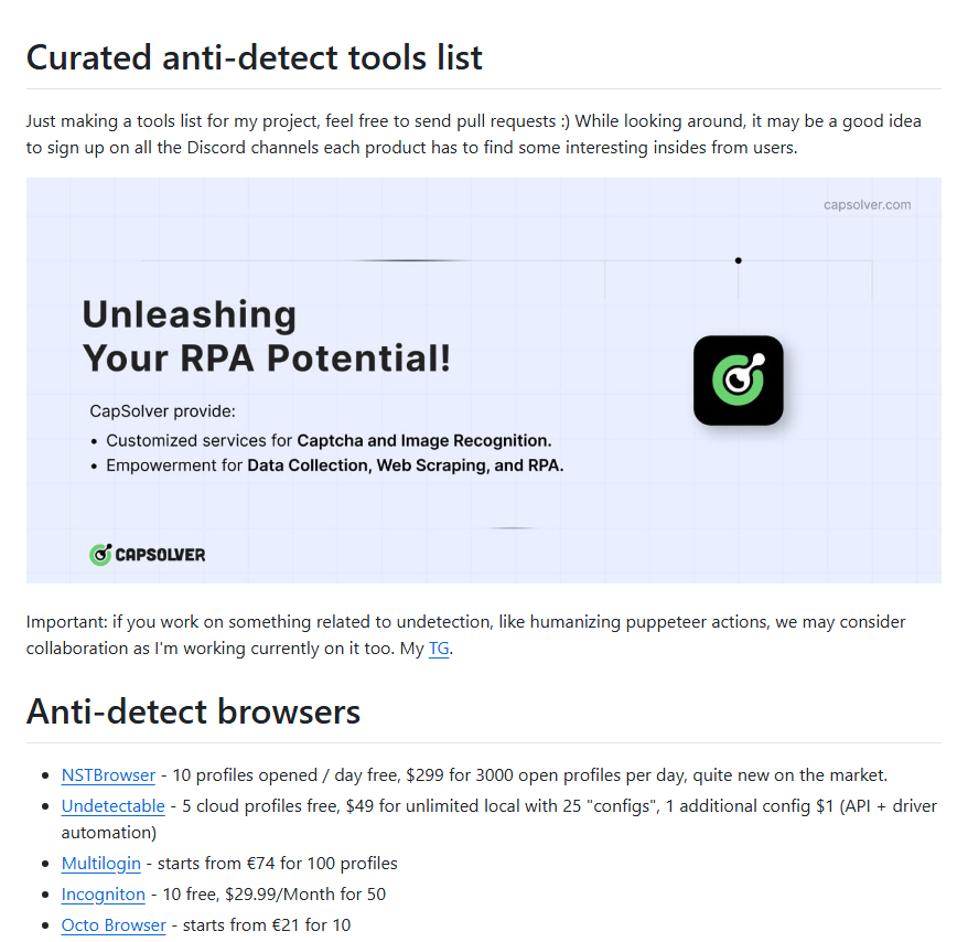 anti-detect tools list